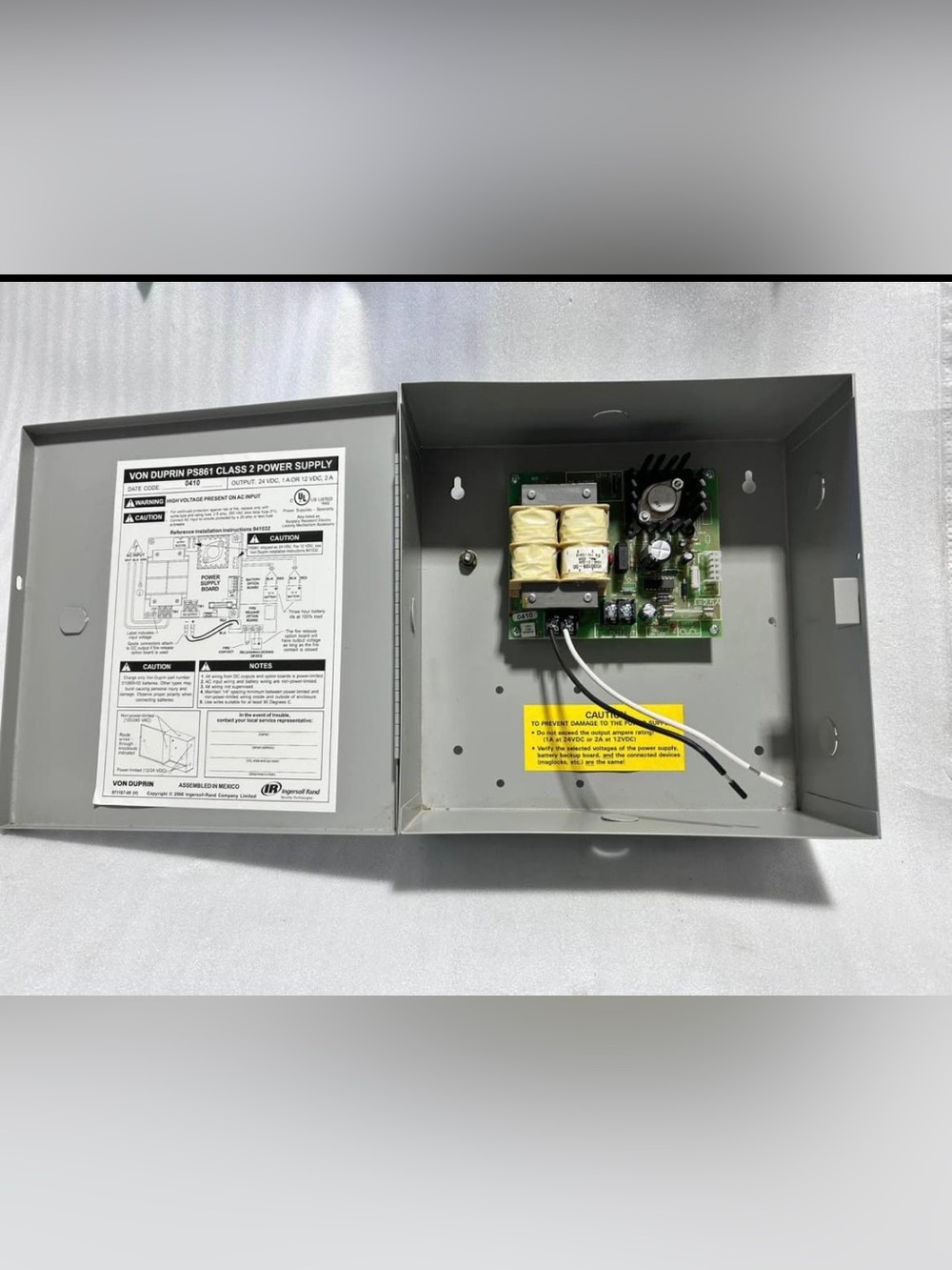Von Duprin Class 2 Power Supply Part PS861